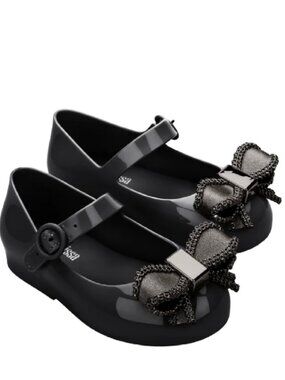 Girl - 7 & 10 - NIB Mini Melissa Mini Baby Sweet Love Flats in Black